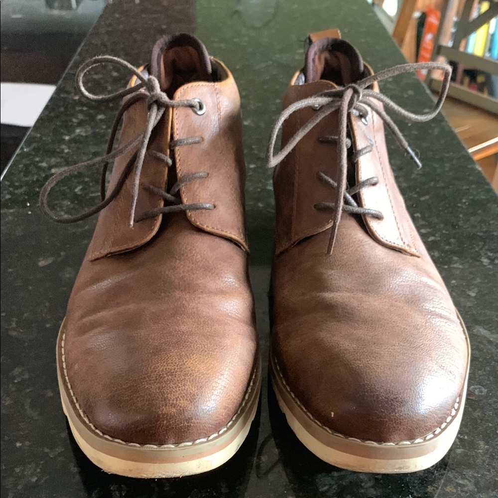 Steve Madden Brown shoes worn with formal suit